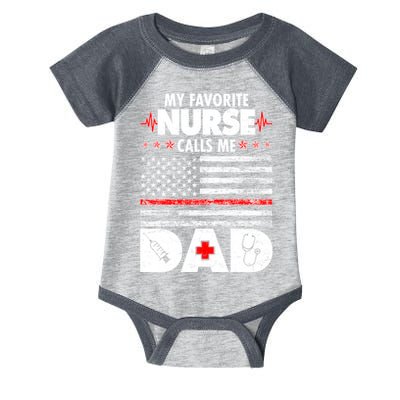 My Favorite Nurse Calls Me Dad Support Frontline Infant Baby Jersey Bodysuit
