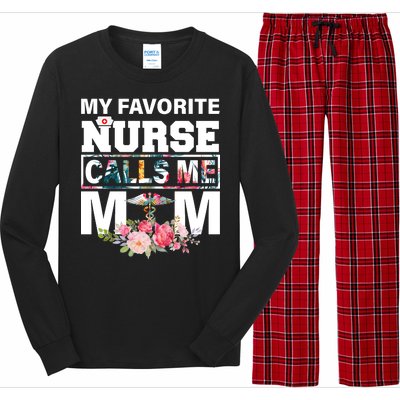 My Favorite Nurse Calls Me Mom Long Sleeve Pajama Set