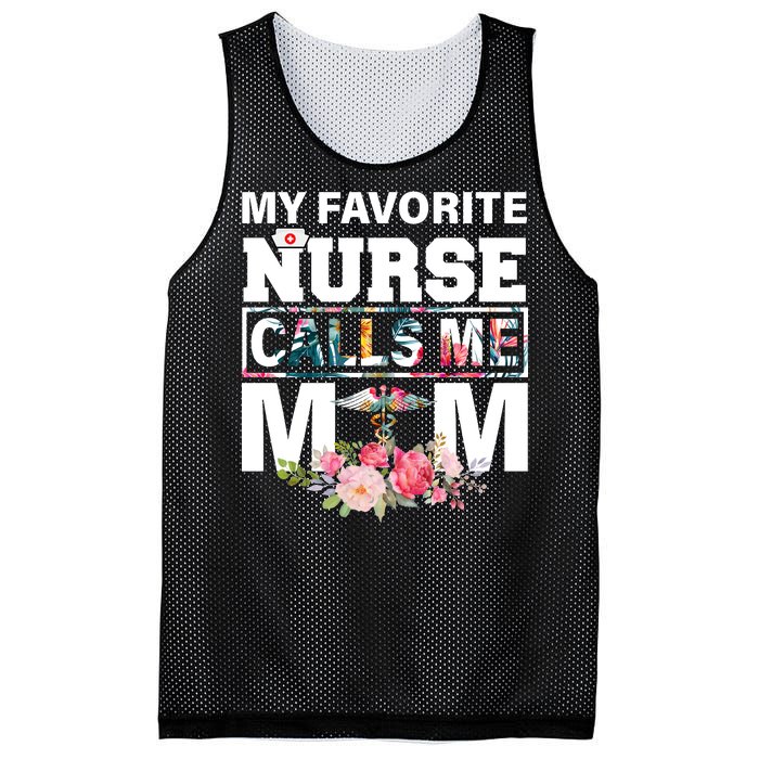 My Favorite Nurse Calls Me Mom Mesh Reversible Basketball Jersey Tank