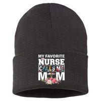 My Favorite Nurse Calls Me Mom Sustainable Knit Beanie