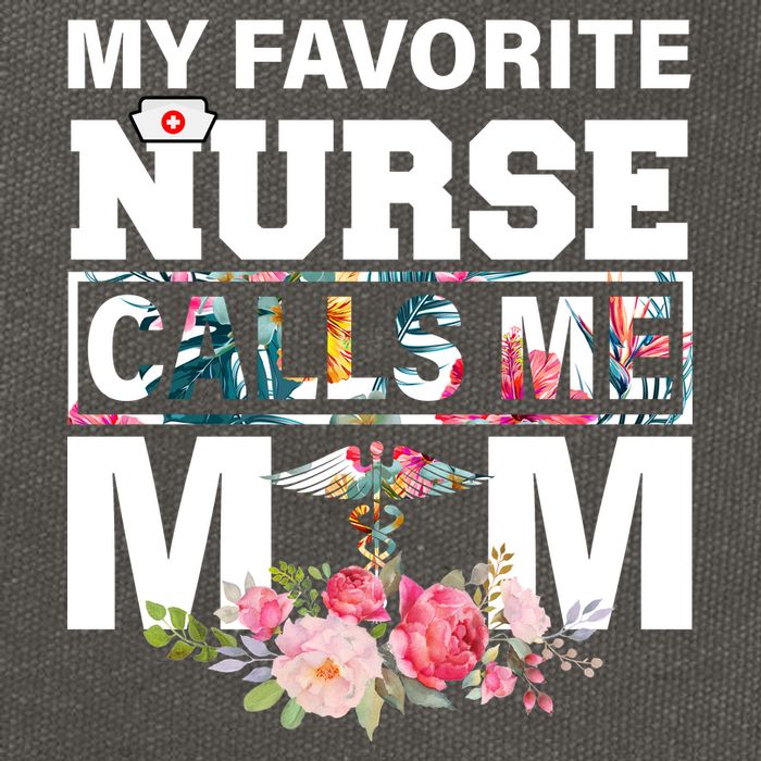 My Favorite Nurse Calls Me Mom Cotton Canvas Backpack