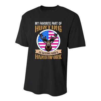 My Favorite Part of Hunting is Seeing God's Handiwork Youth Performance Sprint T-Shirt