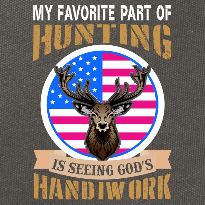 My Favorite Part of Hunting is Seeing God's Handiwork Cotton Canvas Backpack