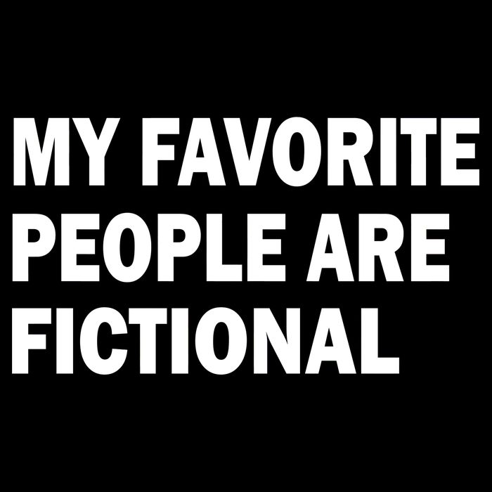 My Favorite People Are Fictional Cropped Pullover Crew