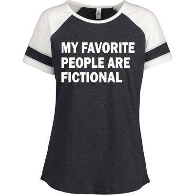 My Favorite People Are Fictional Enza Ladies Jersey Colorblock Tee