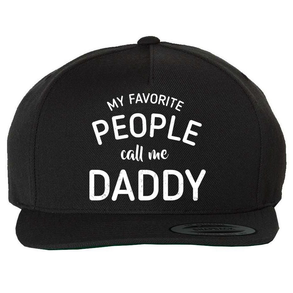 My Favorite People Call Me Daddy Wool Snapback Cap