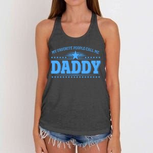 My Favorite People Call Me Daddy Father Dad Women's Knotted Racerback Tank