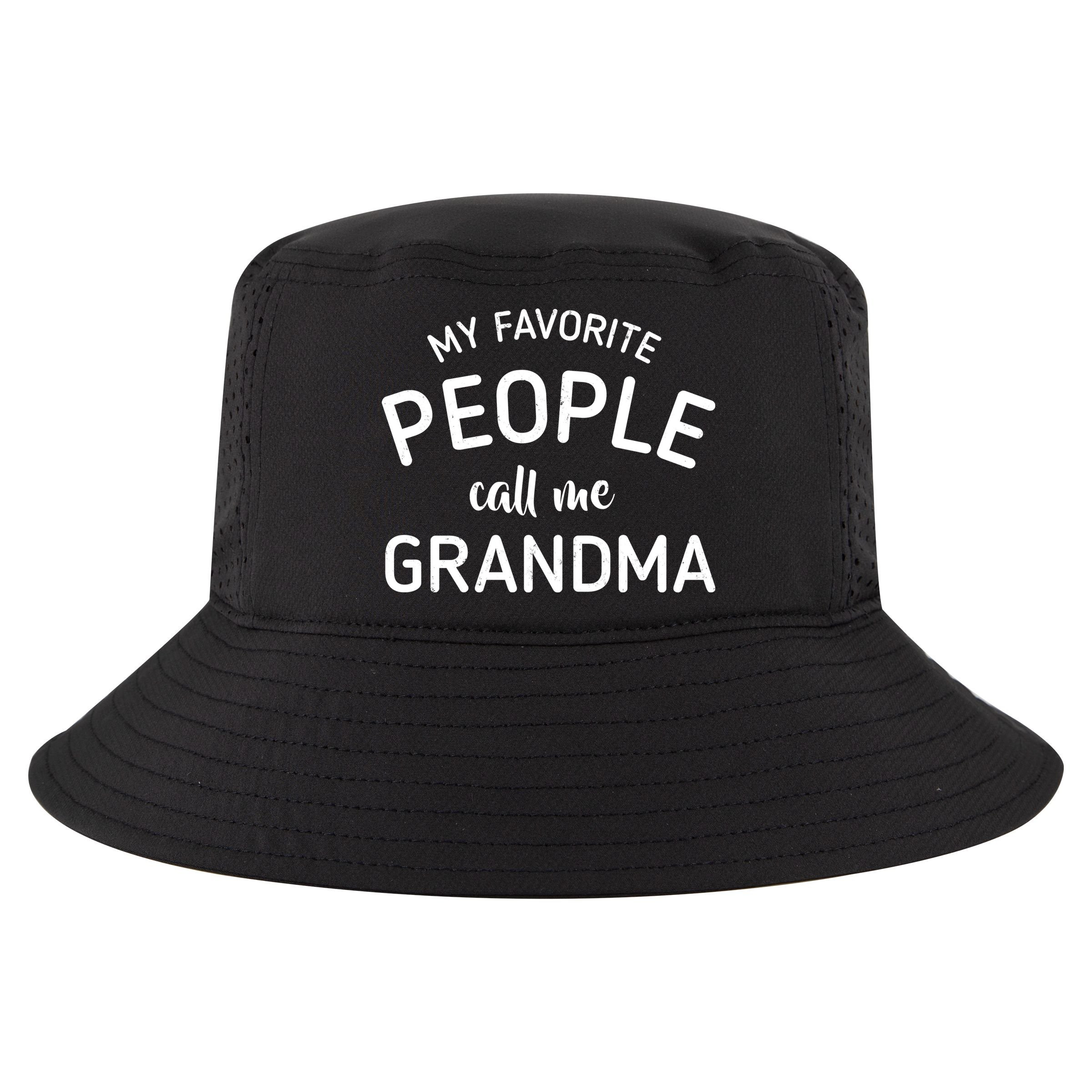 My Favorite People Call Me Grandma Cool Comfort Performance Bucket Hat