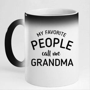 My Favorite People Call Me Grandma 11oz Black Color Changing Mug