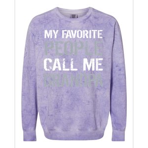 My Favorite People Call Me Grandpa Colorblast Crewneck Sweatshirt