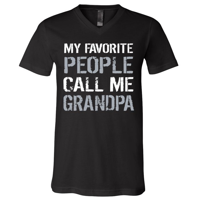 My Favorite People Call Me Grandpa V-Neck T-Shirt