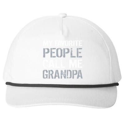 My Favorite People Call Me Grandpa Snapback Five-Panel Rope Hat