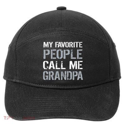 My Favorite People Call Me Grandpa 7-Panel Snapback Hat