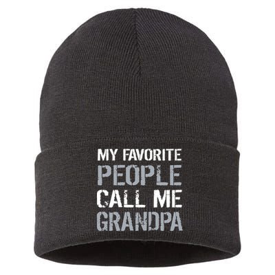 My Favorite People Call Me Grandpa Sustainable Knit Beanie