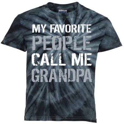 My Favorite People Call Me Grandpa Kids Tie-Dye T-Shirt