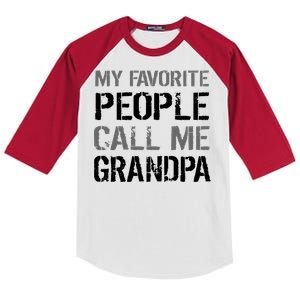 My Favorite People Call Me Grandpa Kids Colorblock Raglan Jersey