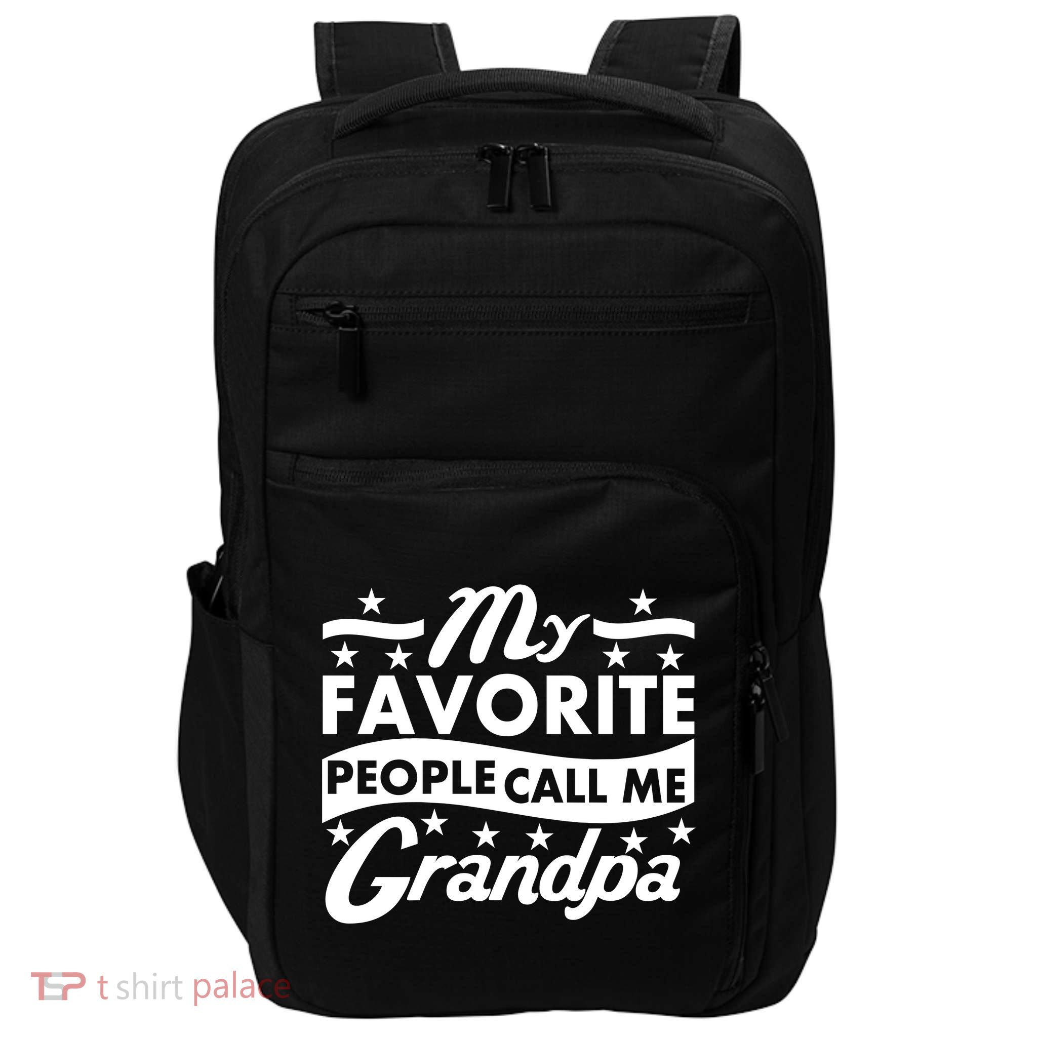 My Favorite People Call Me Grandpa Father's Day Impact Tech Backpack