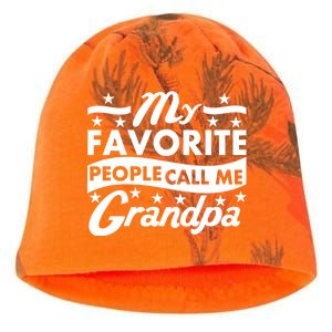 My Favorite People Call Me Grandpa Father's Day Kati - Camo Knit Beanie