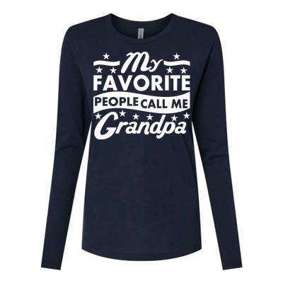 My Favorite People Call Me Grandpa Father's Day Womens Cotton Relaxed Long Sleeve T-Shirt