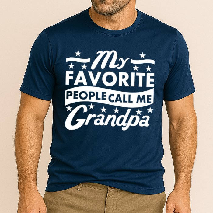 My Favorite People Call Me Grandpa Father's Day Cooling Performance Crew T-Shirt