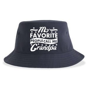 My Favorite People Call Me Grandpa Father's Day Sustainable Bucket Hat