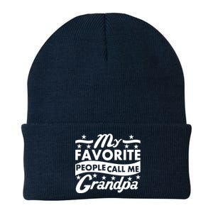 My Favorite People Call Me Grandpa Father's Day Knit Cap Winter Beanie