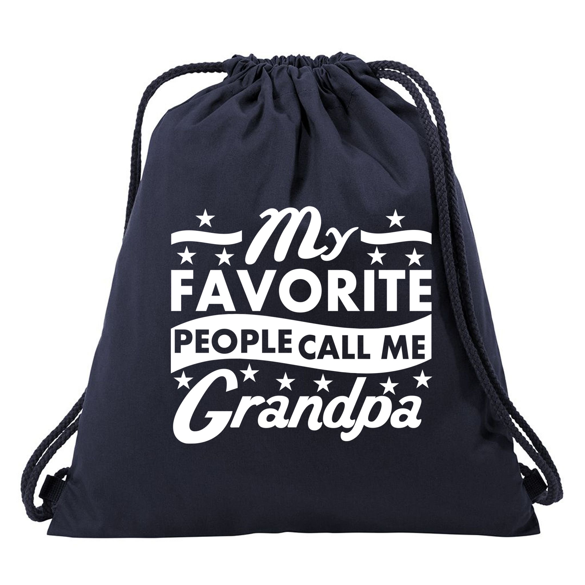 My Favorite People Call Me Grandpa Father's Day Drawstring Bag