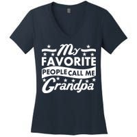 My Favorite People Call Me Grandpa Father's Day Women's V-Neck T-Shirt