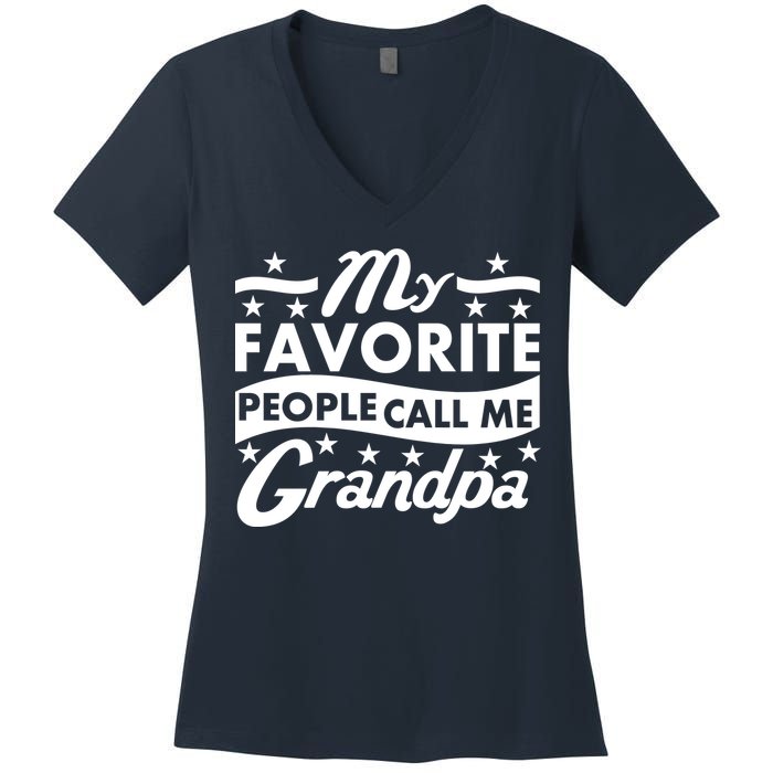 My Favorite People Call Me Grandpa Father's Day Women's V-Neck T-Shirt