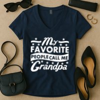 My Favorite People Call Me Grandpa Father's Day Women's V-Neck T-Shirt