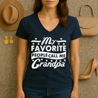 My Favorite People Call Me Grandpa Father's Day Women's V-Neck T-Shirt