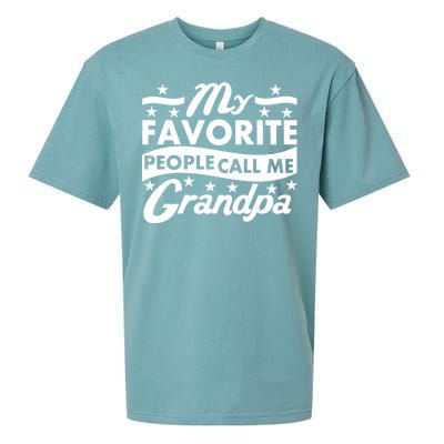 My Favorite People Call Me Grandpa Father's Day Sueded Cloud Jersey T-Shirt