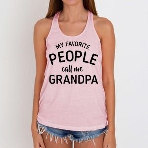 My Favorite People Call Me Grandpa Funny Women's Knotted Racerback Tank