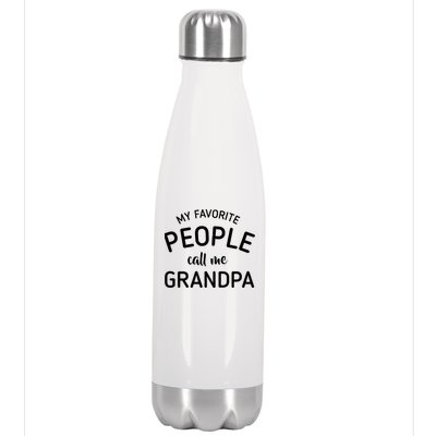 My Favorite People Call Me Grandpa Funny Stainless Steel Insulated Water Bottle