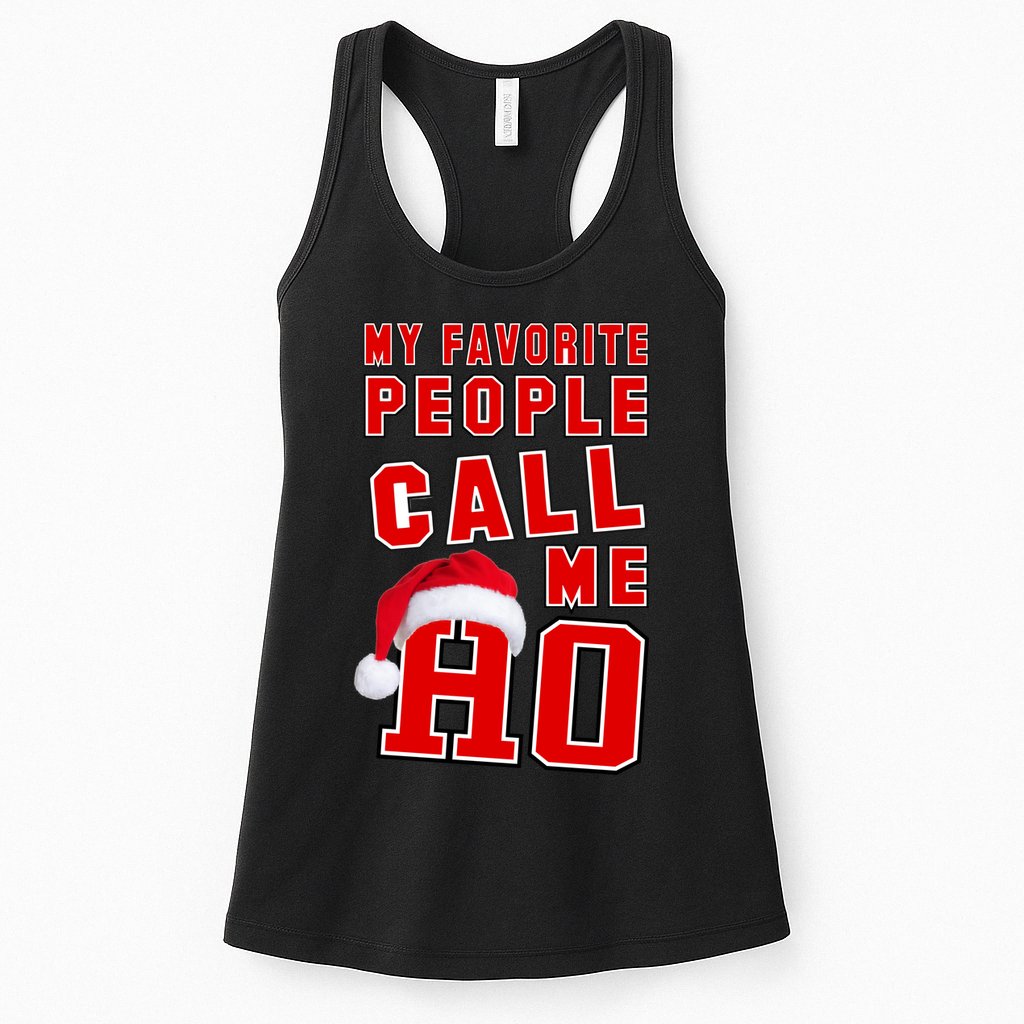 My Favorite People Call Me Ho Christmas Santa Claus Womens Tank Top
