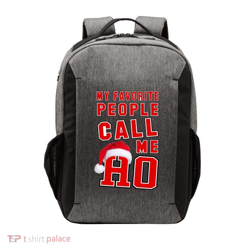 My Favorite People Call Me Ho Christmas Santa Claus Vector Backpack