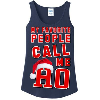 My Favorite People Call Me Ho Christmas Santa Claus Ladies Essential Tank