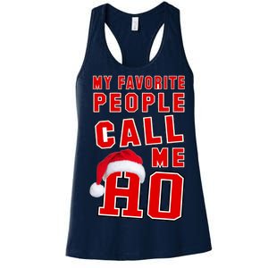 My Favorite People Call Me Ho Christmas Santa Claus Women's Racerback Tank