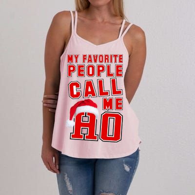 My Favorite People Call Me Ho Christmas Santa Claus Women's Strappy Tank