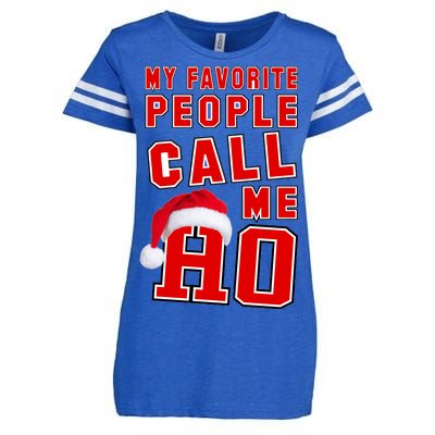 My Favorite People Call Me Ho Christmas Santa Claus Enza Ladies Jersey Football T-Shirt