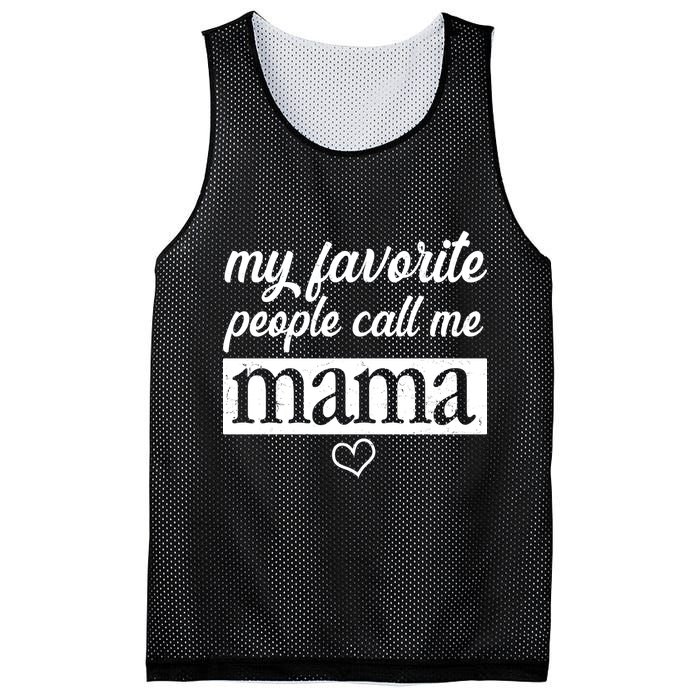 My Favorite People Call Me Mama Mesh Reversible Basketball Jersey Tank