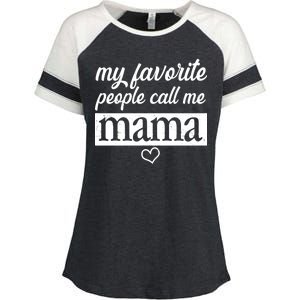 My Favorite People Call Me Mama Enza Ladies Jersey Colorblock Tee