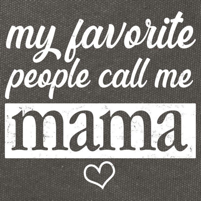 My Favorite People Call Me Mama Cotton Canvas Backpack