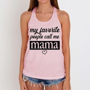 My Favorite People Call Me Mama Women's Knotted Racerback Tank