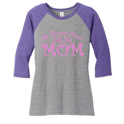 My Favorite People Call Me Mom Women's Tri-Blend 3/4-Sleeve Raglan Shirt