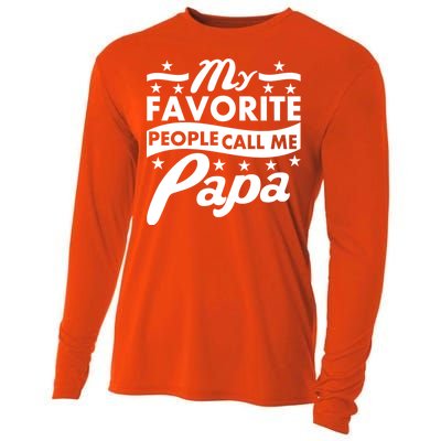 My Favorite People Call Me Papa Father's Day Cooling Performance Long Sleeve Crew