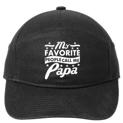 My Favorite People Call Me Papa Father's Day 7-Panel Snapback Hat