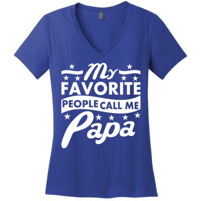 My Favorite People Call Me Papa Father's Day Women's V-Neck T-Shirt