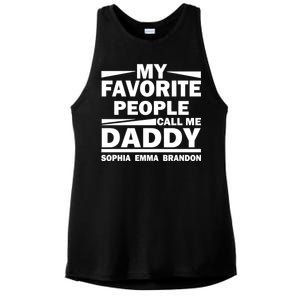 My Favorite People Call Me Personalize Family Ladies PosiCharge Tri-Blend Wicking Tank