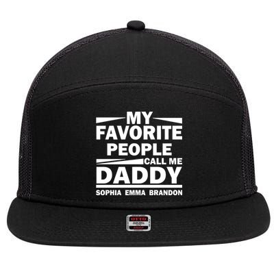 My Favorite People Call Me Personalize Family 7 Panel Mesh Trucker Snapback Hat